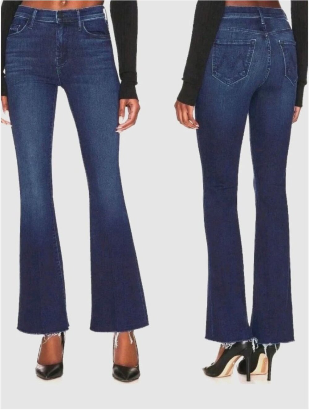 Mother Womens |32| The Weekender Fray Jeans in Color-Mint Condition (Dark Wash) - Picture 3 of 14